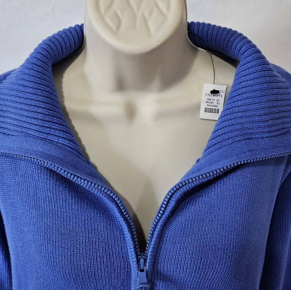 [NWT] Talbots Long Sleeve Mock Neck Sweater Jacket - Picture 5 of 13
